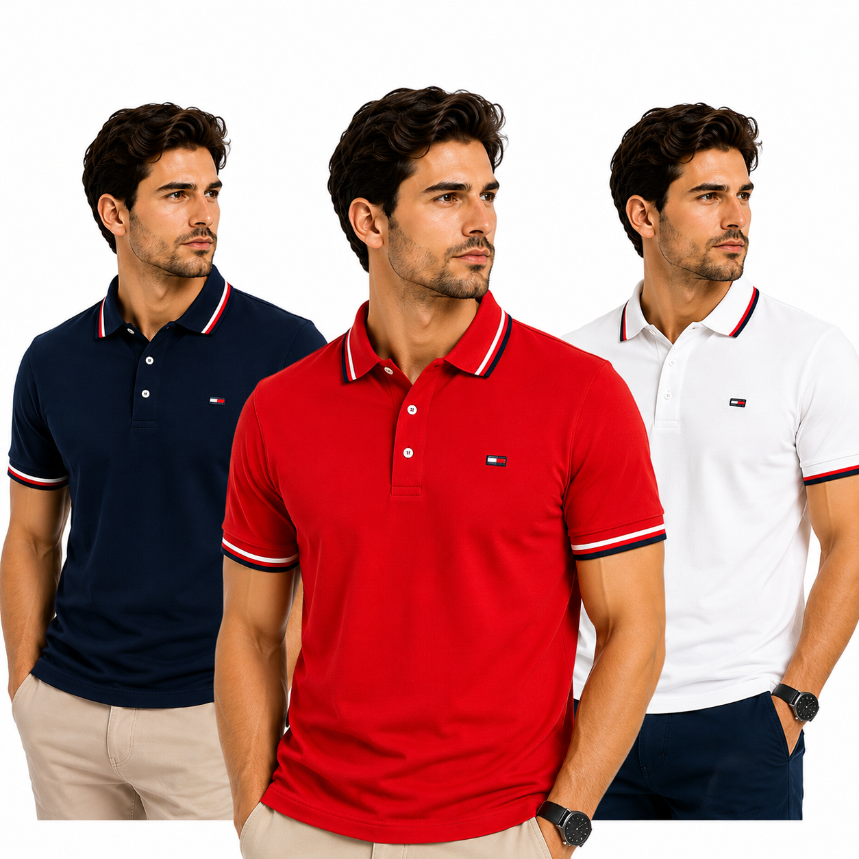 PACK 3 POLOS TOMMY HILFIGER - EDICIÓN PREMIUM| 70% DE DESCUENTO SOLO HOY | PAGA AL RECIBIR
