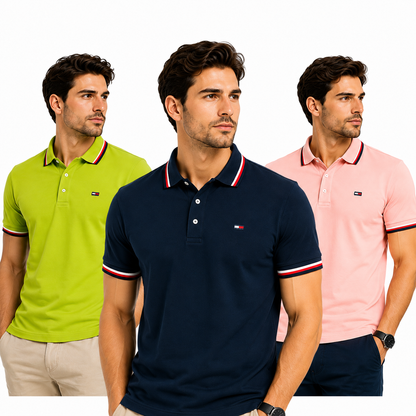 PACK 3 POLOS TOMMY HILFIGER - EDICIÓN PREMIUM| 70% DE DESCUENTO SOLO HOY | PAGA AL RECIBIR