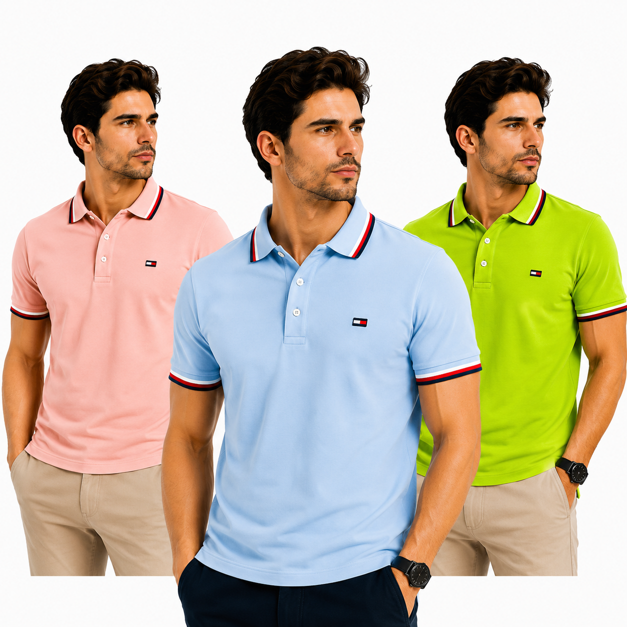 PACK 3 POLOS TOMMY HILFIGER - EDICIÓN PREMIUM| 70% DE DESCUENTO SOLO HOY | PAGA AL RECIBIR