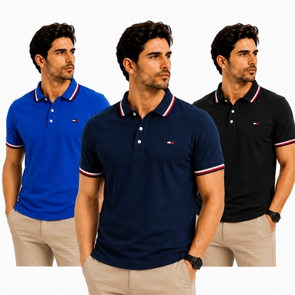 PACK 3 POLOS TOMMY HILFIGER - EDICIÓN PREMIUM| 70% DE DESCUENTO SOLO HOY | PAGA AL RECIBIR